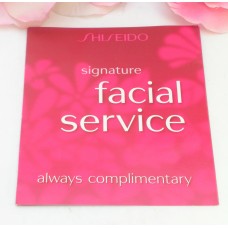 Shiseido Facial Service Gift Certificate Card Visit a Shiseido Counter to Redeem
